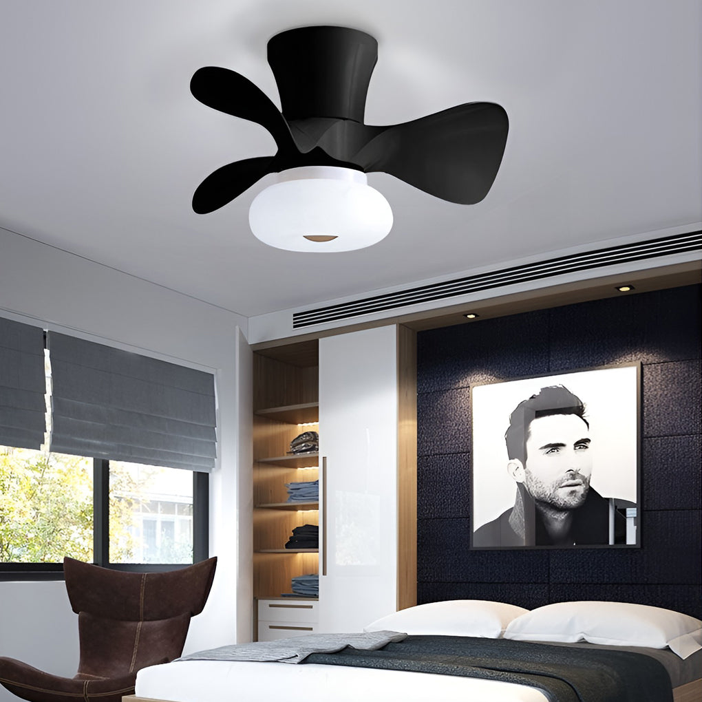 Nordic Style Macaron Color LED Ceiling Fan with Inverter Motor and Remote Control Dimming