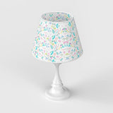 19 Inch Modern French Chess Table Lamp with White PMMA Base and Linen Drum Shade