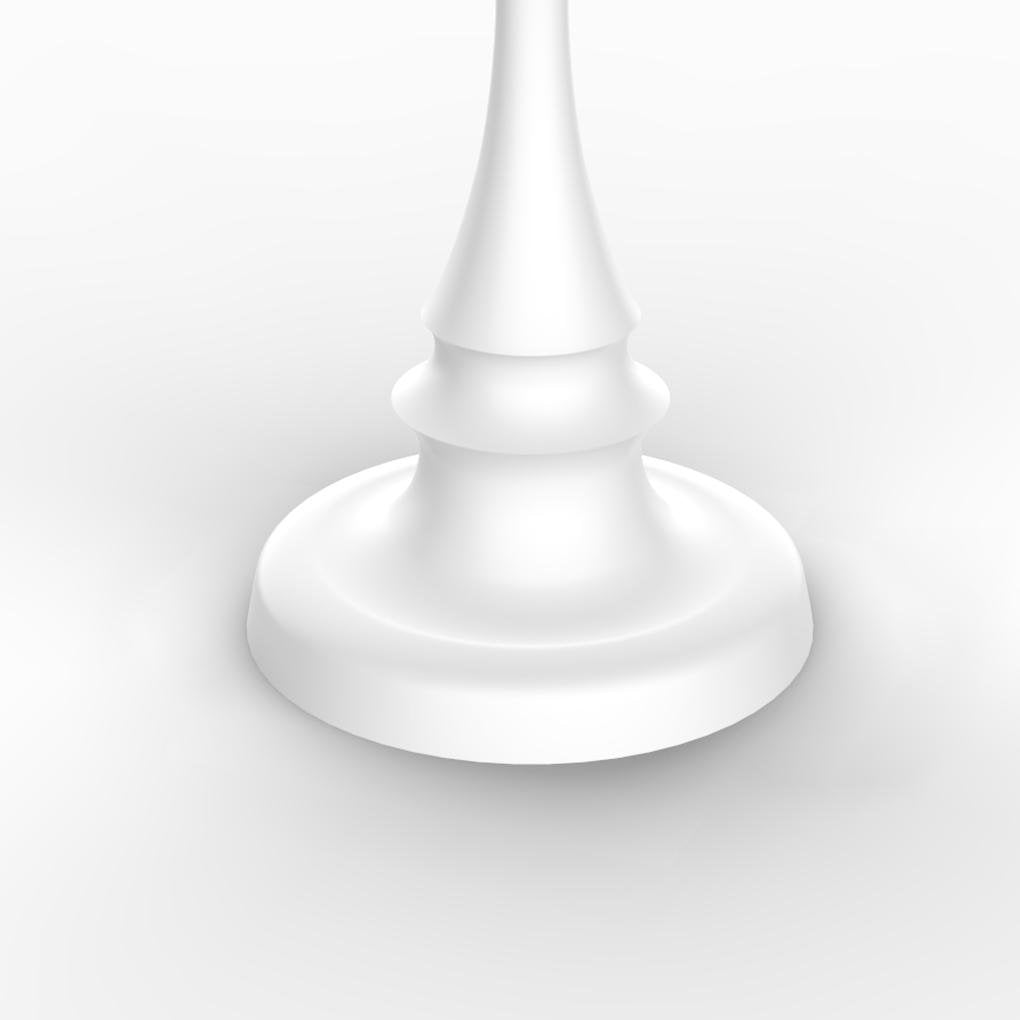 19 Inch Modern French Chess Table Lamp with White PMMA Base and Linen Drum Shade