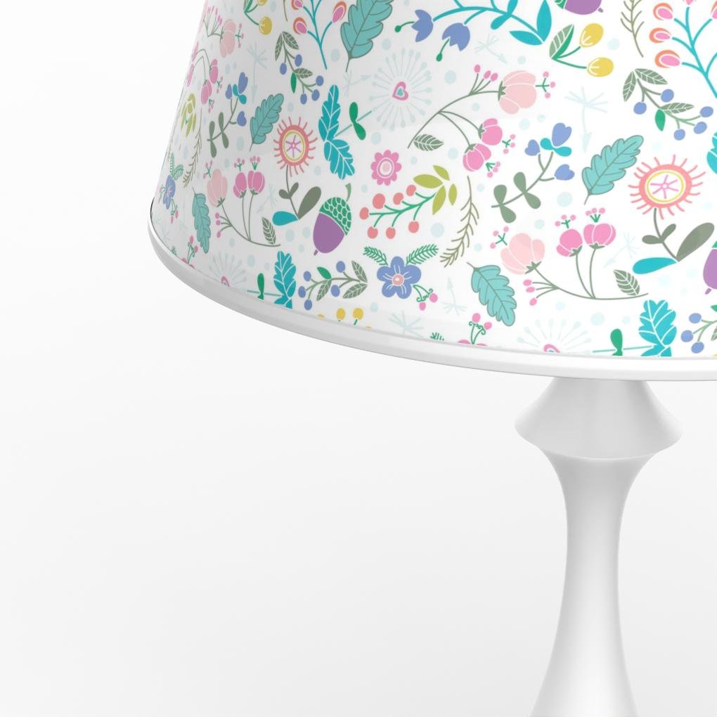 19 Inch Modern French Chess Table Lamp with White PMMA Base and Linen Drum Shade