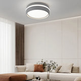Modern Round LED Flush Mount Ceiling Light with Acrylic Shade for Bedroom Hallway and Living Room
