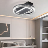 Nordic 19.7 Inch Low Profile Bladeless Ceiling Fan with Dimmable LED Light and 6 Speed Remote Control