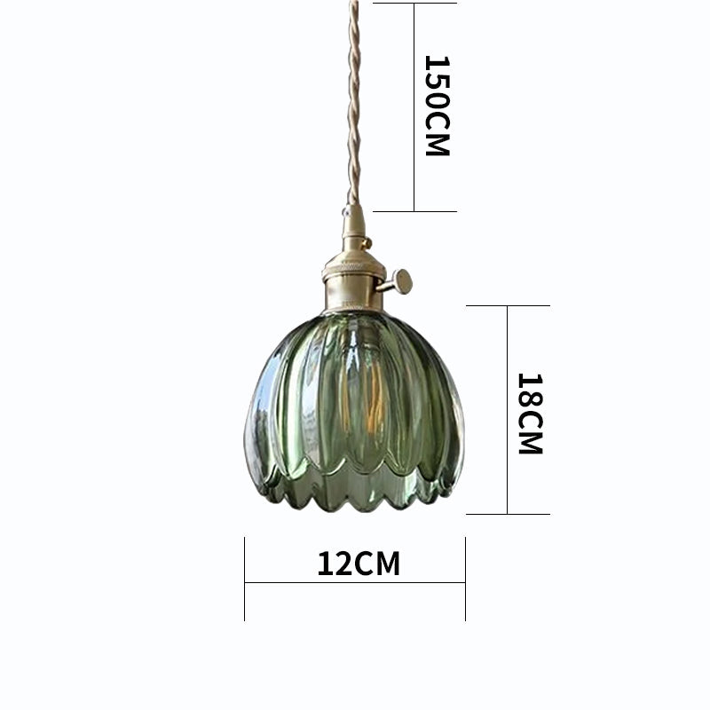 Modern Retro Glass Flower Pendant Light