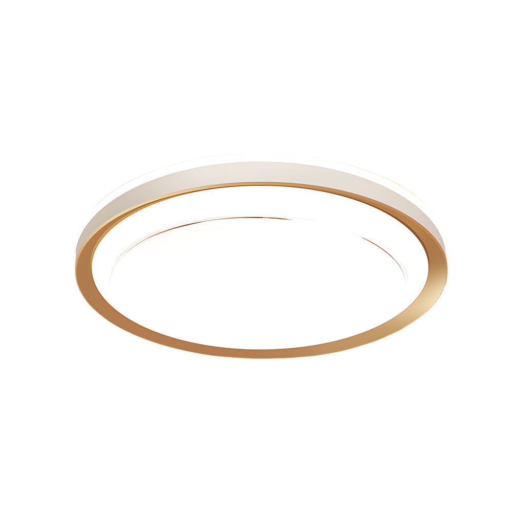 Modern Rectangular LED Flush Mount Ceiling Light Dimmable Gold Geometric Fixture for Living Room