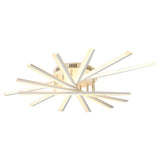 Modern Nordic Creative Strip LED Ceiling Light White Dimmable Flush Mount Chandelier
