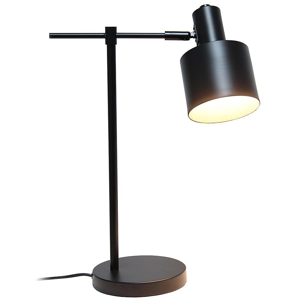 Modern Lento Table Lamp Polished Gold and Black Metal Desk Light for Office and Bedroom Study