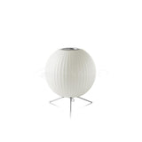 Modern Tripod Accent Table Lamp with White Polymer Bubble Shade for Elegant Interior Lighting