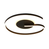 Modern Minimalist Circular LED Flush Mount Ceiling Light Ring Design Fixture for Bedroom and Entrance