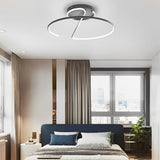 Dimmable Modern Geometric LED Ceiling Light Fixture Minimalist Flush Mount Metal Lighting for Bedrooms