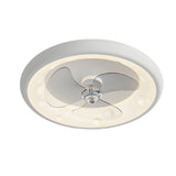 Modern Flush Mount LED Ceiling Fan with Remote 4 Speed Quiet Motor and Dimmable 3 Blade Lamp