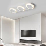 Modern Geometric LED Flush Mount Ceiling Light Minimalist Round and Square Metal Fixture