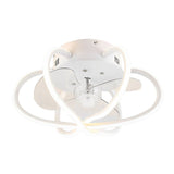 Modern Flower Cage Bladeless Ceiling Fan with Dimmable LED Light and Remote Control Fixture
