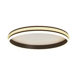 Modern Geometric LED Flush Mount Ceiling Lamp with Remote Dimming and Stepless Control
