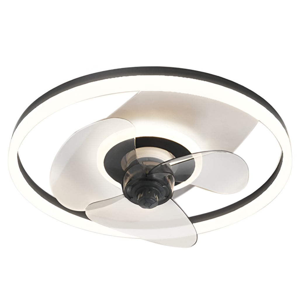 Modern 20 Inch Low Profile Inverter Ceiling Fan Light with Remote Control and Stepless Dimming