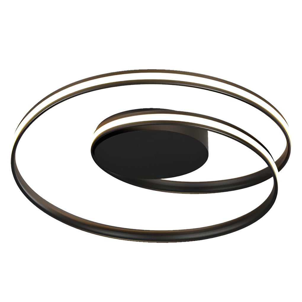 Modern Circular Iron LED Ceiling Light with Remote Stepless Dimming Flush Mount