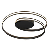 Modern Circular Iron LED Ceiling Light with Remote Stepless Dimming Flush Mount
