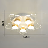 Modern Gold Flower Petal LED Ceiling Light Nordic Flush Mount Fixture for Bedroom and Living Room