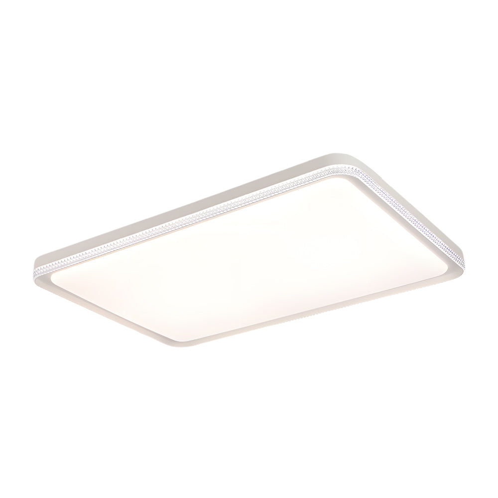 Modern White Acrylic LED Flush Mount Ceiling Light for Bedroom and Living Room