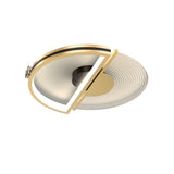 Modern Gold Round LED Ceiling Light with Three Step Dimming for Bedroom and Study