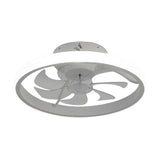 Modern Round Bladeless Ceiling Fan with Dimmable LED Light and Remote Control Mute Inverter Low Profile Fan