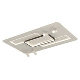 Nordic Ultra Thin Rectangular LED Ceiling Light with Four Flexible Spotlights and Color Temperature Control