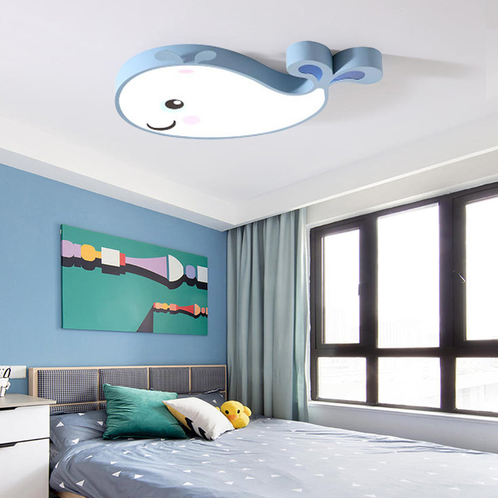 Modern Animal Shaped LED Flush Mount Ceiling Light for Children Bedroom Nursery