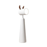 Modern White Antler LED Desk Lamp with USB Rechargeable Battery and Warm Night Light