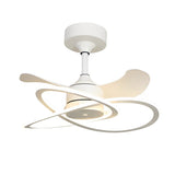 Modern Waves Flower Bladeless Ceiling Fan with LED Lighting Mute Timing Nordic Creative Chandelier Fan