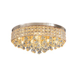 19 Inch Modern Round Crystal LED Ceiling Light Fixture for Living Room Bedroom and Hallway