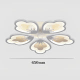 Modern Nordic Flower Shape LED Flush Mount Light with Remote Control Dimming