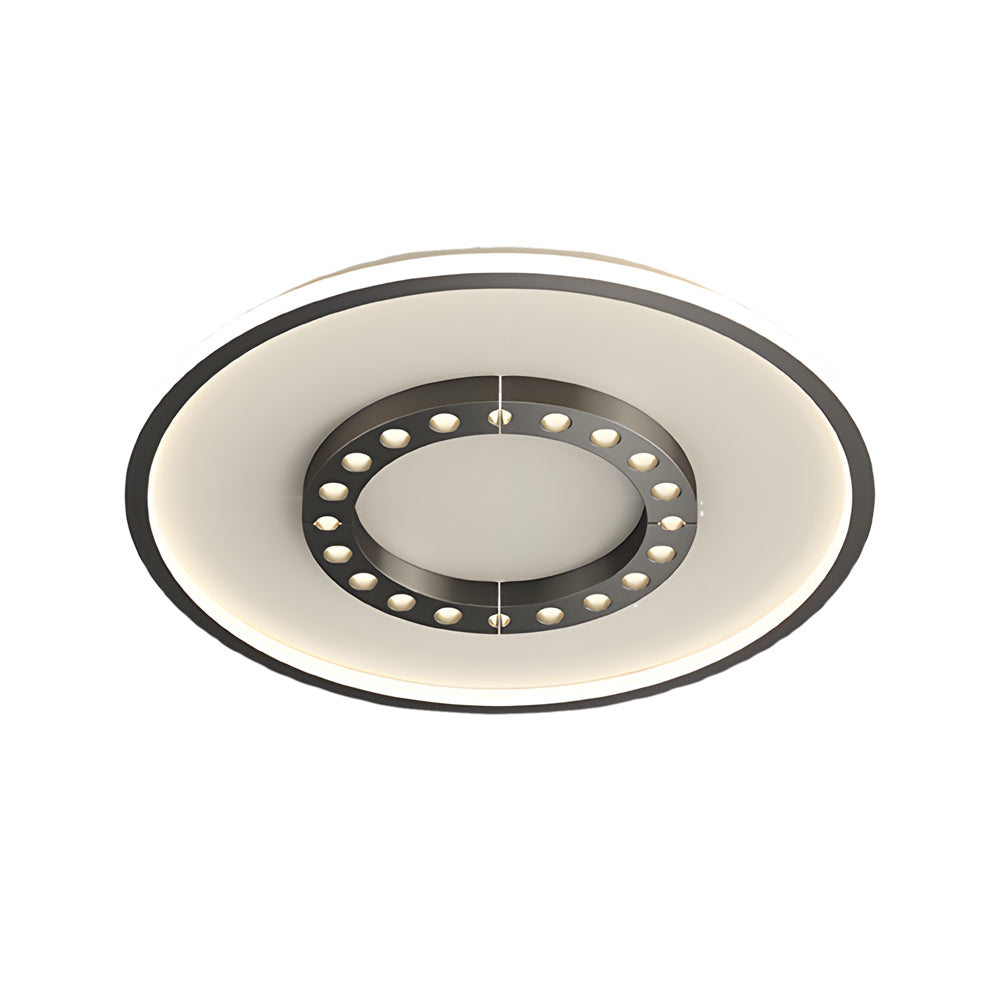 Modern LED Flush Mount Ceiling Light with 3 Step Dimming Anti Glare Square and Round Designs