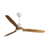 52 Inch Nordic Modern Ceiling Fan with Light and Remote Control 3 Wood Blades 6 Speed DC Motor