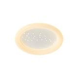 Modern Square and Round LED Ceiling Light Fixture with 3 Step Color Dimming in Milky White