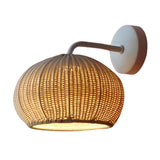 Modern Waterproof Rattan Lantern Outdoor Wall Sconce and Garden Hanging Pendant Lamp