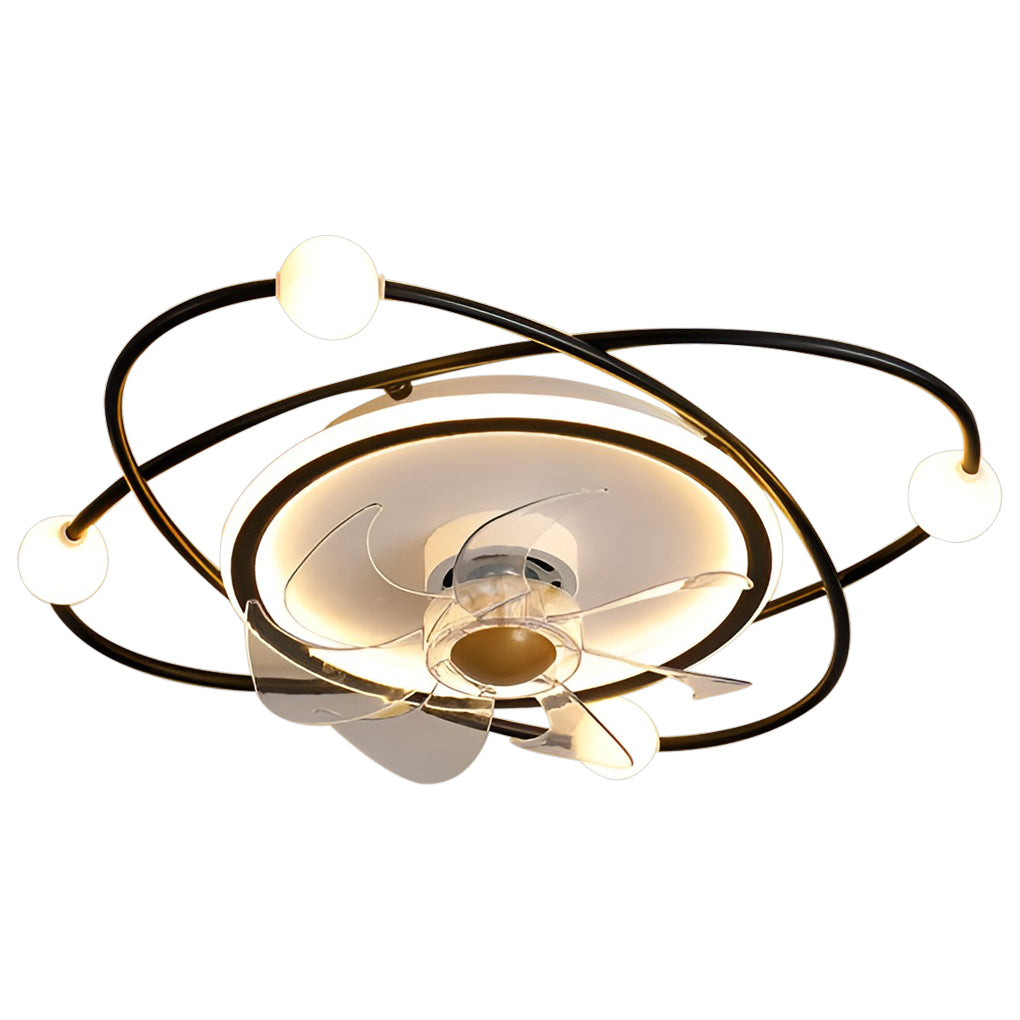 Modern Dimmable LED Nordic Ceiling Fan Light with Quiet Motor and Remote Control for Bedroom Study