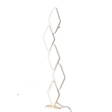 Modern Nordic Stacked Square LED Floor Lamp with Five Tier Glass Shades for Living Room