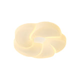 Modern Milky White Rose Flower LED Ceiling Light with Three Step Dimming for Bedrooms
