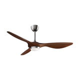 Modern 52 Inch 3 Blade LED Ceiling Fan with Remote 6 Speeds Reversible DC Motor Light