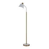 Modern 62 Inch Adjustable Metal Reading Floor Lamp with Rotatable Cone Shade and LED Bulb