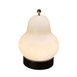 Glass Pear LED Table Lamp with Touch Control and 3 Color Dimming Modes Portable Ambient Light