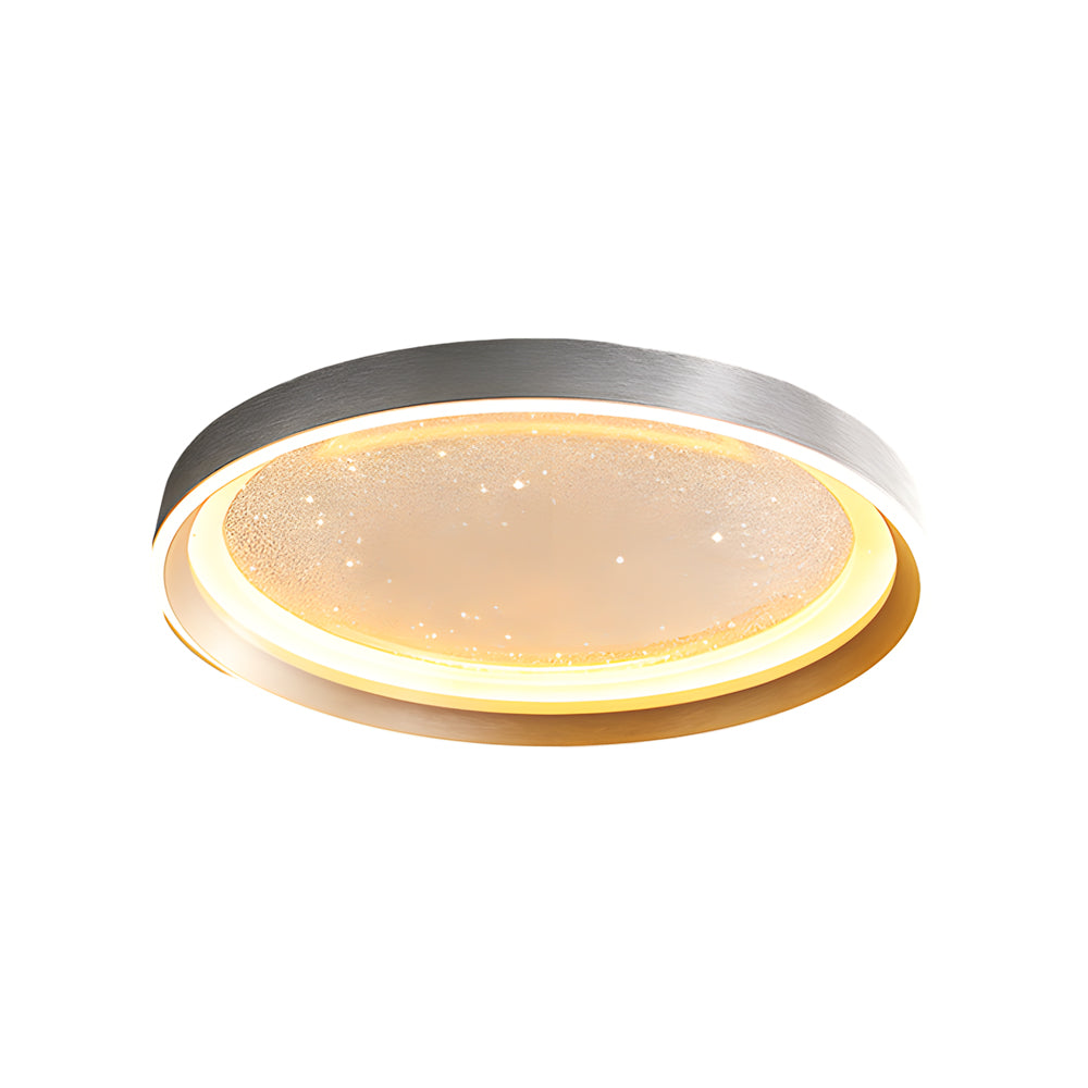 Modern Starry Sky LED Ceiling Light Round Acrylic Flush Mount with 3 Step Color Dimming