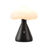 Modern Brushed Metal Mushroom LED Table Lamp with Touch Dimming for Bedroom