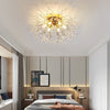 Elegant Crystal LED Flush Mount Ceiling Light Traditional Metal Chandelier Lighting Fixture