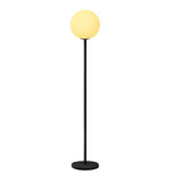 Smart LED Globe Floor Lamp with App Control 16 Color RGB Lighting and Black Metal Finish