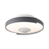 Modern Round Bladeless Ceiling Fan with Integrated Dimmable LED Light and 6 Speed Motor