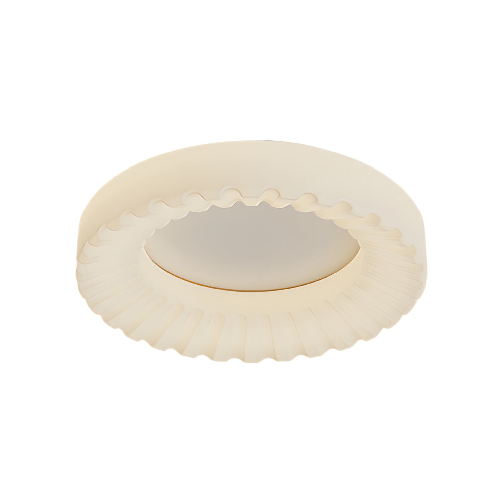 Modern Round LED Ceiling Light Fixture with Three Step Dimming Acrylic Flush Mount Lamp for Bedroom