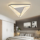 Modern Geometric LED Flush Mount Ceiling Light Fixture for Living Room and Bedroom
