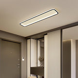 Modern Rectangular Black Flush Mount Ceiling Light 20 or 30 Inch Ultra Thin Aluminum Fixture