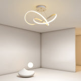 20 Inch Modern LED Ribbon Flush Mount Ceiling Light for Living Room Dimmable Lighting Fixture