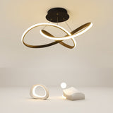 20 Inch Modern LED Ribbon Flush Mount Ceiling Light for Living Room Dimmable Lighting Fixture